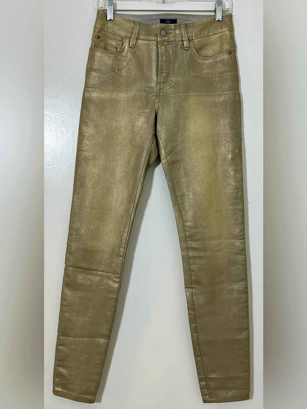 NYDJ Gold Metallic Jeggings
